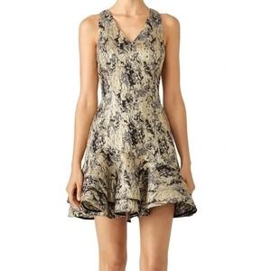 Natori Metallic Gold Foil Cocktail Dress – Size 0‎